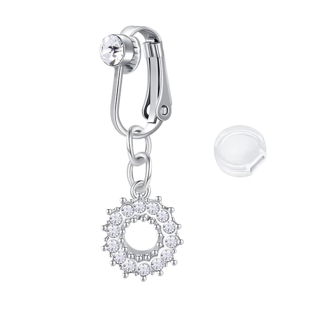🌟 Briana Williams Silber Fake Bauchnabelpiercing Klemme 🌟