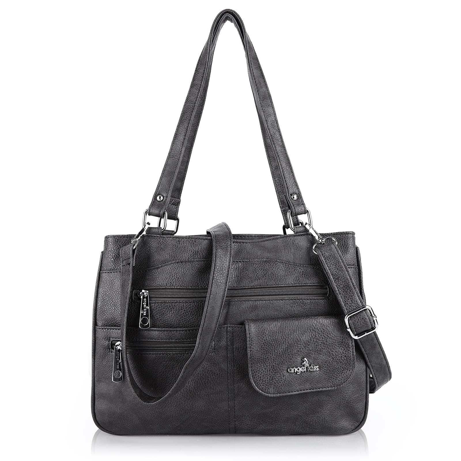 😍 Angel Kiss Große Damen Handtasche PU Leder Schultertasche Umhängetasche Crossbody Reisetasche 😍