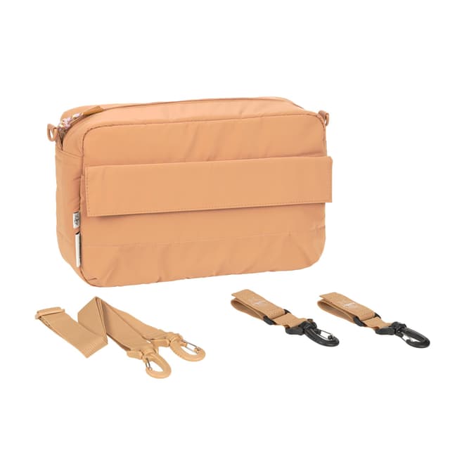 👶 LÄSSIG Baby Kinderwagenorganizer Umhängetasche Kinderwagentasche inkl. Kinderwagenbefestigung/Casual Buggy Organizer Bag camel Braun 👜