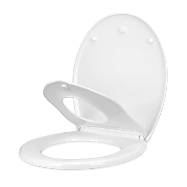 YOTOREE Toilettendeckel mit Kindersitz, WC-Sitz Toilettensitz mit Absenkautomatik, O Form Kunststoff Klodeckel