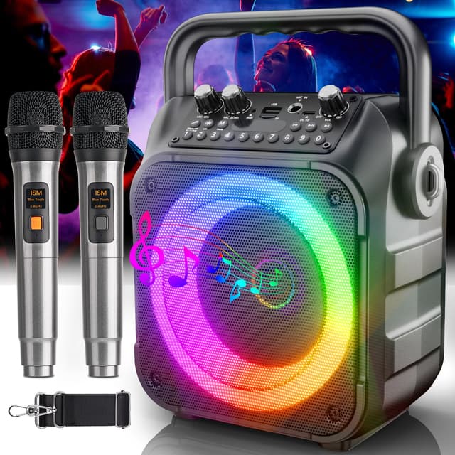 🎤 Karaoke Maschine mit 2 Karaoke Mikrofonen: Singingmate Karaoke Anlage mit 2 Mikrofonen für Erwachsene Kinder 🎶