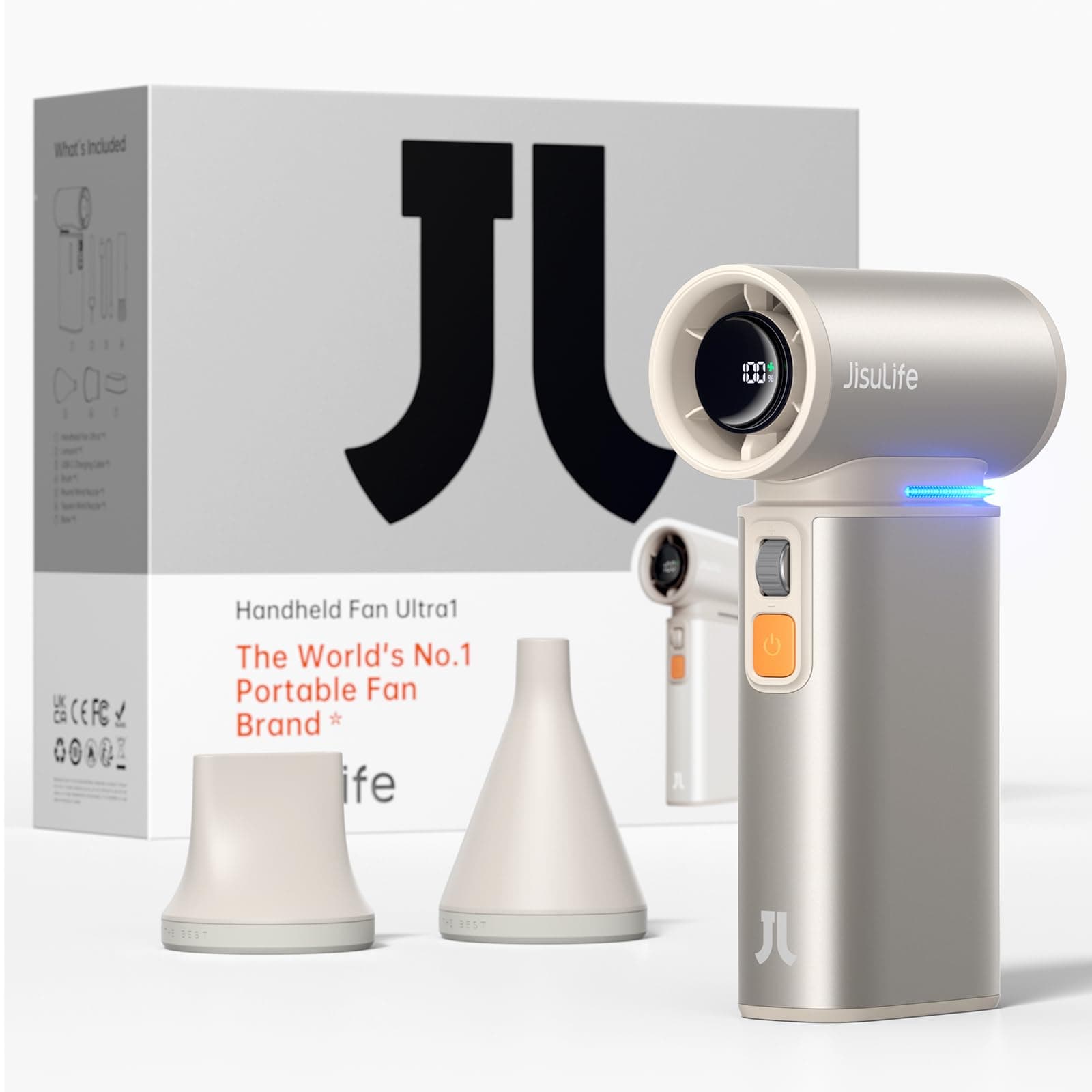 🌀 JISULIFE 2-in-1 Mini Ventilator mit Air-Duster-Funktion 🌬️