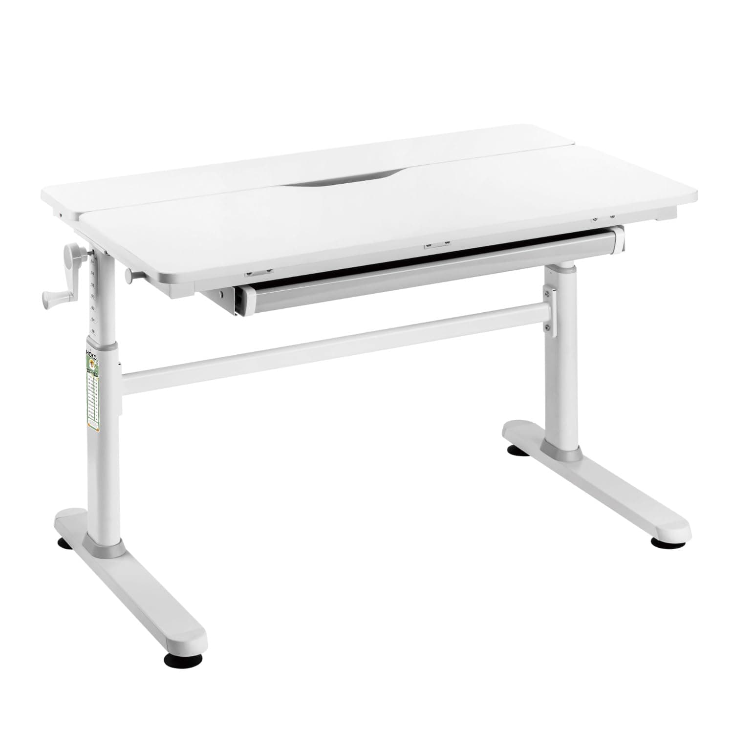 🌟 HOKO Schreibtisch Kinder - Höhenverstellbarer Kinderschreibtisch 100x60cm (Weiß, JANA) 🌈