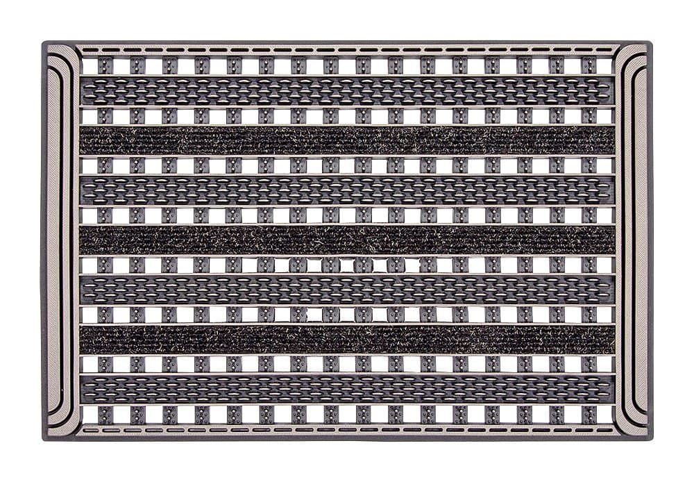 🚪🌿 CarFashion Outdoor Fußmatte PUR|GridClean | Bronze Metallic