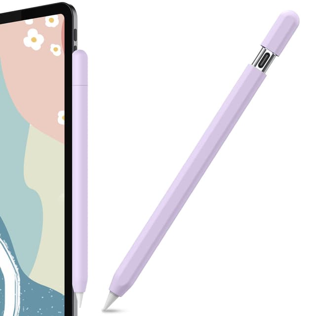 AHASTYLE Silikon Hülle für Apple Pencil USB-C - Lavendel Emoji Edition! 🖊️🌸