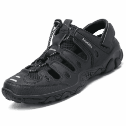 SAGUARO Herren Damen Sandalen 🌞 Bequem Atmungsaktiv Outdoor Sport Trekking & Wandersandalen 42 EU Schwarz