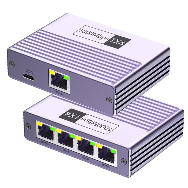 🔌 LAN Splitter 1 auf 4 1000Mbps Ethernet Switch 🔗