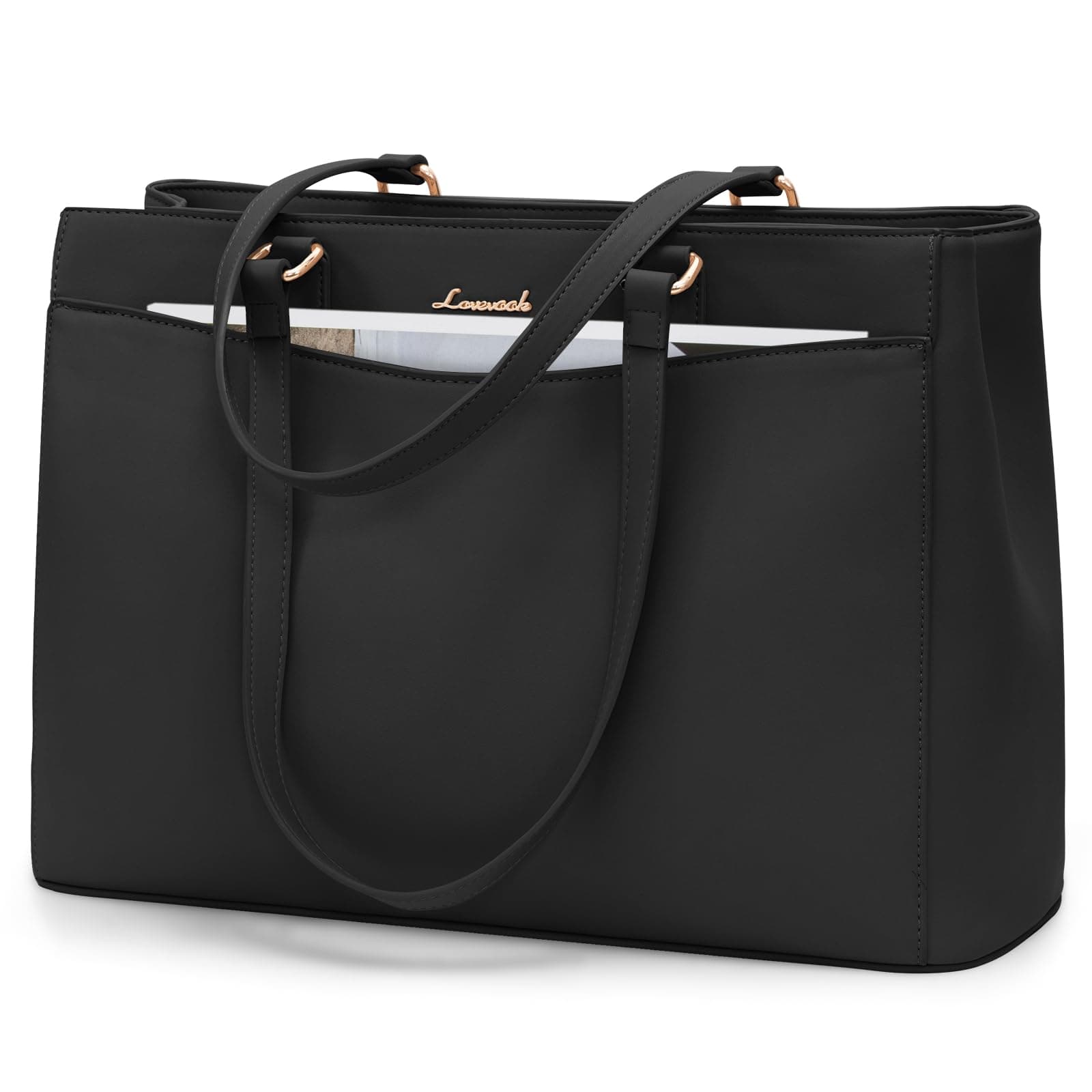 🎒 LOVEVOOK Laptoptasche Damen 15,6 Zoll - Leichte und elegante Aktentasche für Uni, Schule und Büro