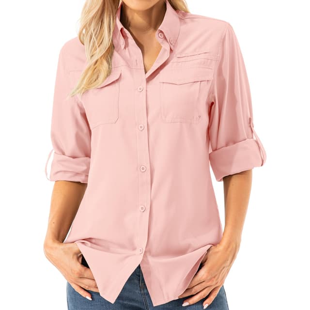 🌞 Asfixiado Damen Hemdbluse UV Shirt UPF 50+ Safari Kleidung 🌿