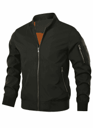 🔥 HOOD CREW Herren Bomberjacke Leichte Dünne Lässige Jacke Windbreaker Übergangsjacke M Schwarz ✨