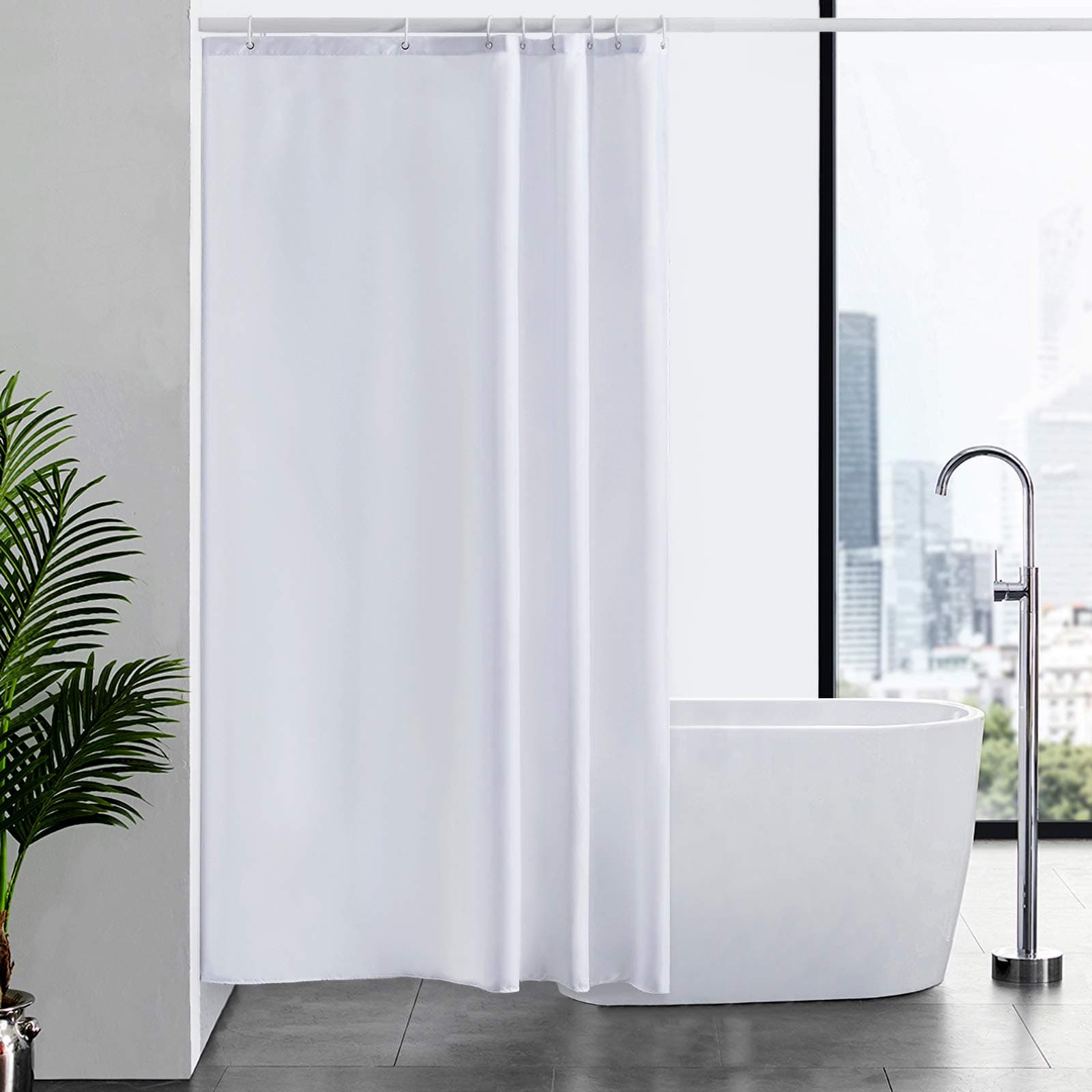 Angebot für Furlinic Duschvorhang Textil 🚿