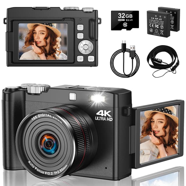 4K-Digitalkamera 64MP Vlogging-Kamera 📸🎥