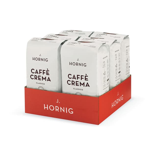 J. Hornig Kaffeebohnen Espresso, Caffè Crema Classico, 6x1kg ganze Bohnen ☕️🌰🍫