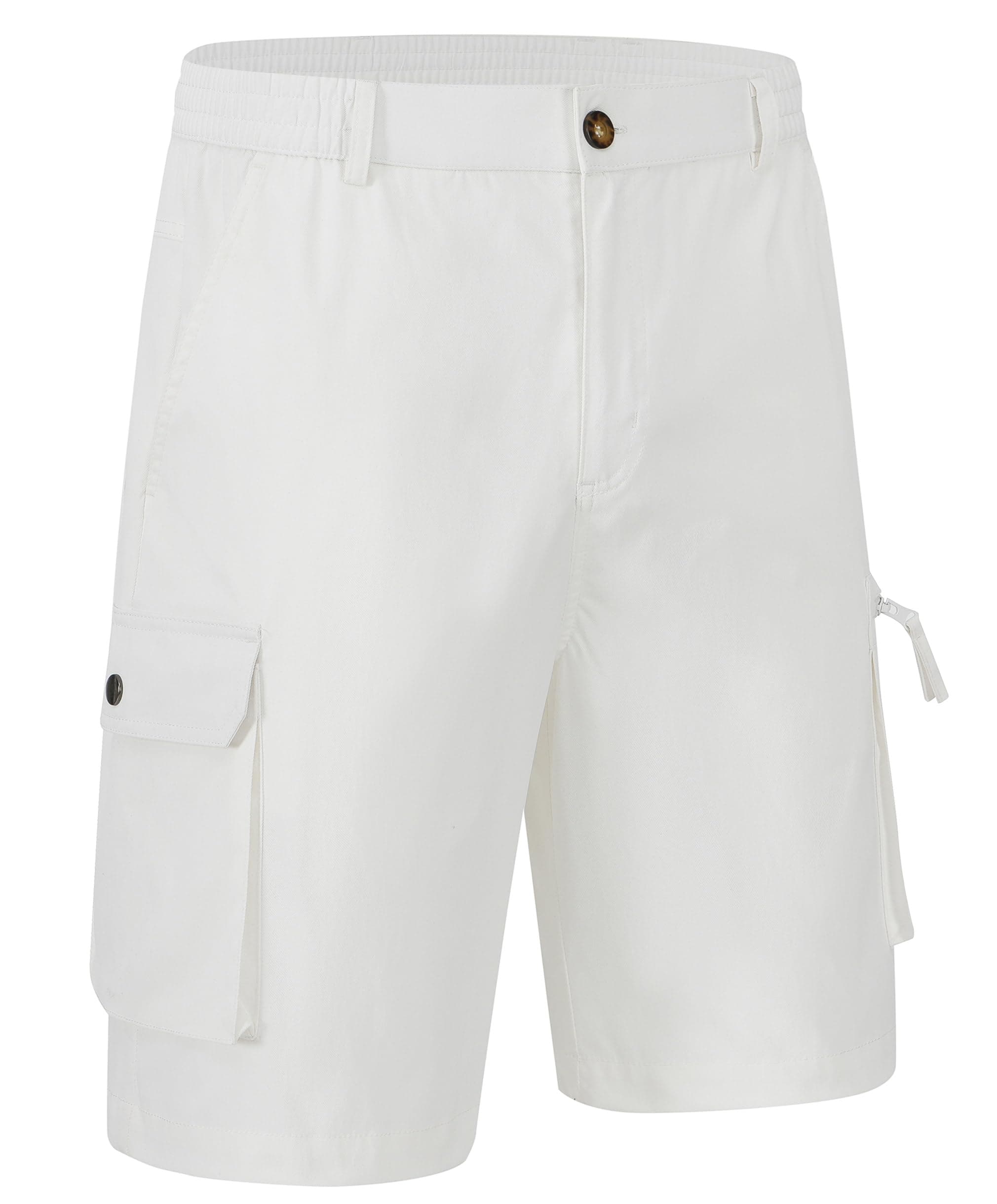 👖 Huayuzh Kurze Hosen Herren Chino Shorts Sommer Stretch Cargo Baumwolle XL Weiß 🌞