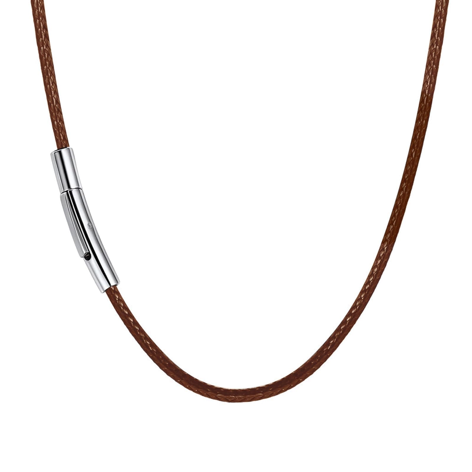 Hernin Schwarz geflochten Lederkette Lederband, Kunstleder Halskette/Armband,2/3mm Schwarz Kunstleder Halskette