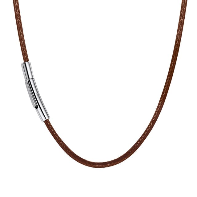 Hernin Schwarz geflochten Lederkette Lederband, Kunstleder Halskette/Armband,2/3mm Schwarz Kunstleder Halskette