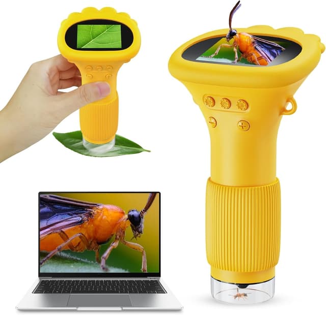 🔬🎁 Kinder-Handy-Mikroskop: Ashfly 200X tragbares Taschenmikroskop