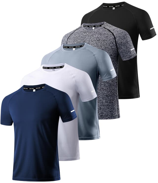 Boyzn 5er Pack Sport Tshirts Herren Kurzarm 😎🏃‍♂️👕
