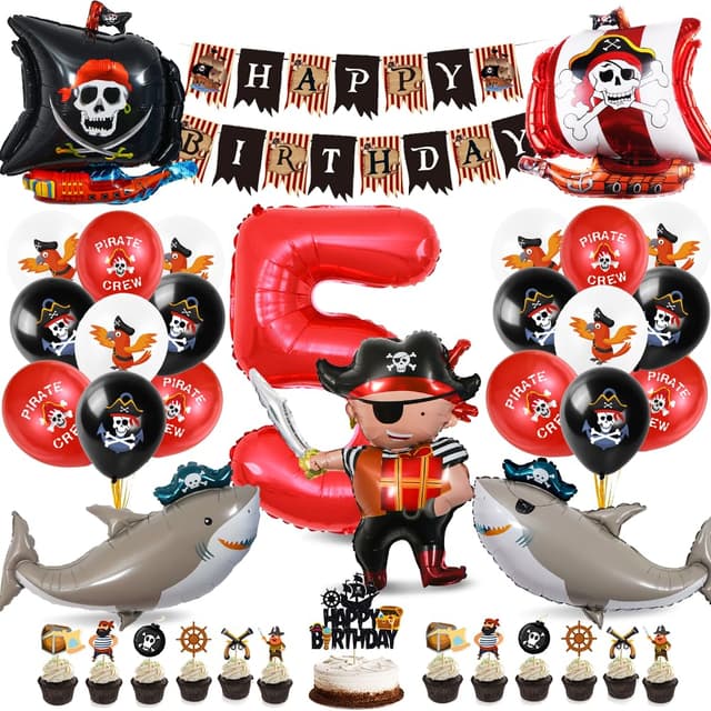 🎉 Piraten Geburtstag Deko Set für Kindergeburtstag