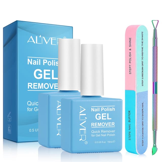🌟 2er Pack Nagellackentferner Set mit Nagelfeilen und Gel Polish Scraper 🌟