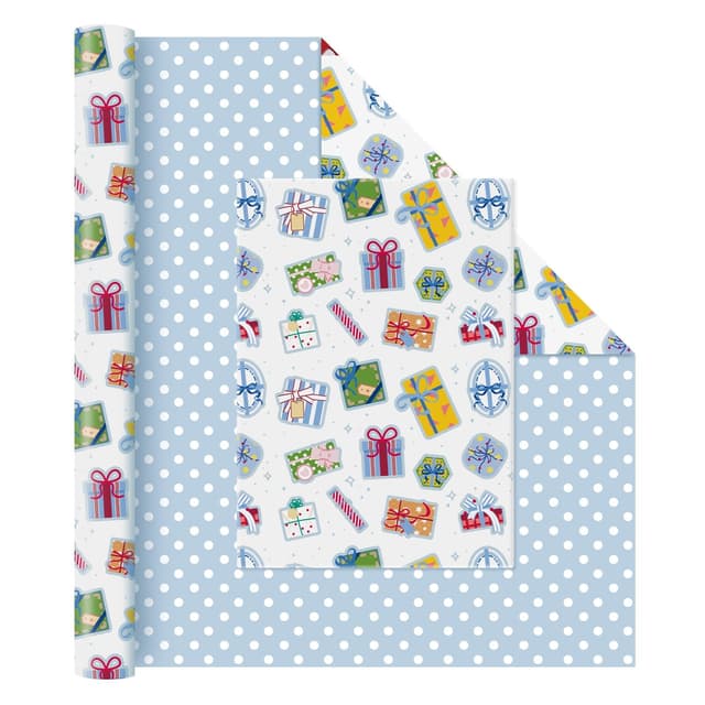 WERNNSAI Weiße Geschenkpapier - 1 Rolle 43 cm x 10 m 🎁🎈🎉