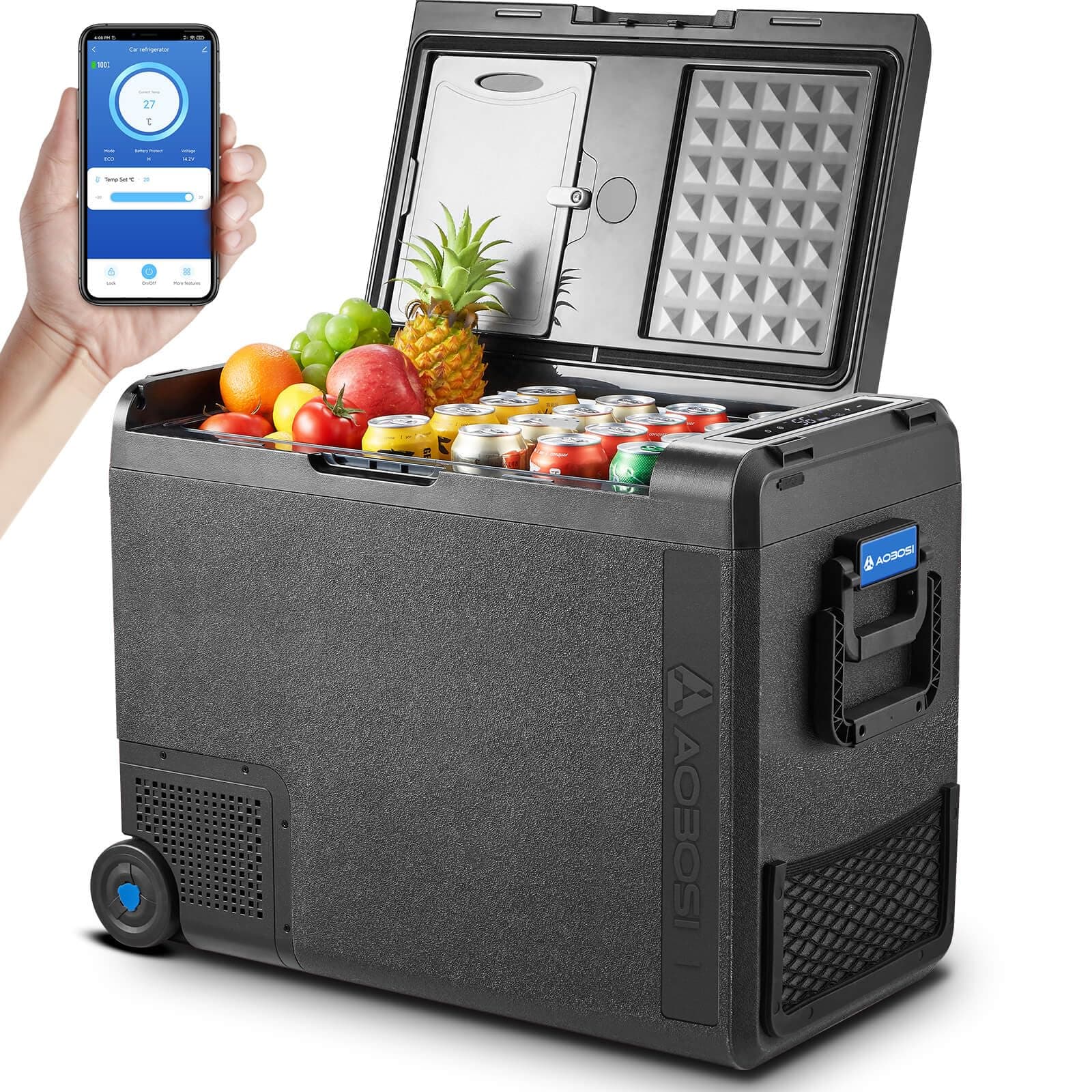 🚗🍺 AAOBOSI Kompressor Kühlbox 58L | Kühlbox Auto -20°C bis 20°C | Kühlbox Elektrisch