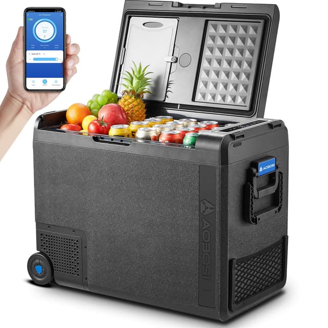 🚗🍺 AAOBOSI Kompressor Kühlbox 58L | Kühlbox Auto -20°C bis 20°C | Kühlbox Elektrisch