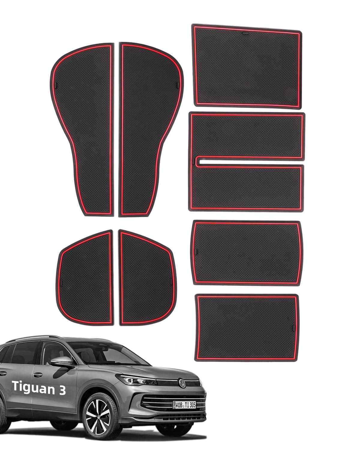 LANGBEAN Antirutschmatten für VW Tiguan 3 2024 2025 🚗🔴