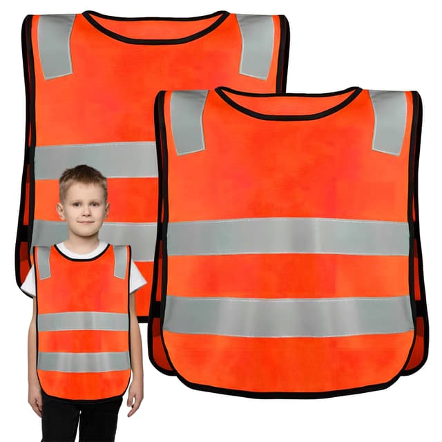 🌟👦🏼👧🏼 PTJJXA 2 Stück Reflektierende Weste für Kinder 🧡