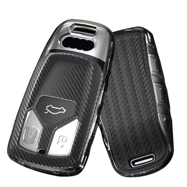 🚗 Gleamydot Autoschlüssel Hülle Kompatibel mit Schlüsselhülle Audi A4 B9 A5 Q7 Q2 TT Q5 Auto Zubehör (Schwarz) 🌟
