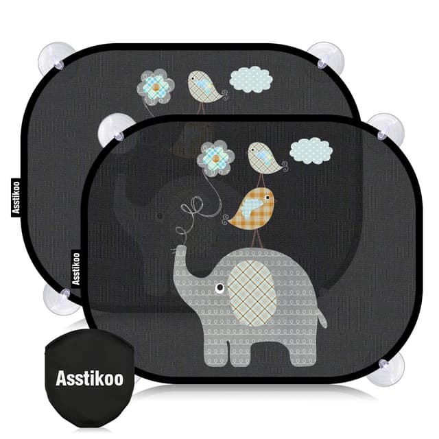🌞 Asstikoo Auto Sonnenschutz Baby mit UV Schutz, 45x35.5cm Sonnenblende 🚗