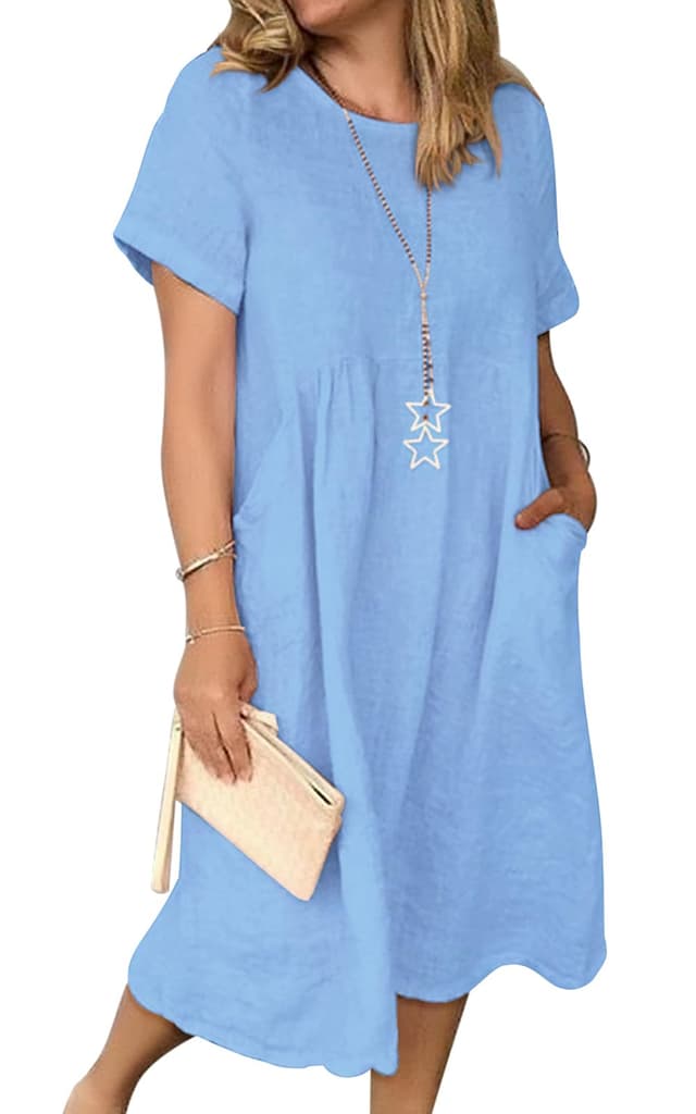 Sommerliches Damen Leinen Kleid 👗🌞