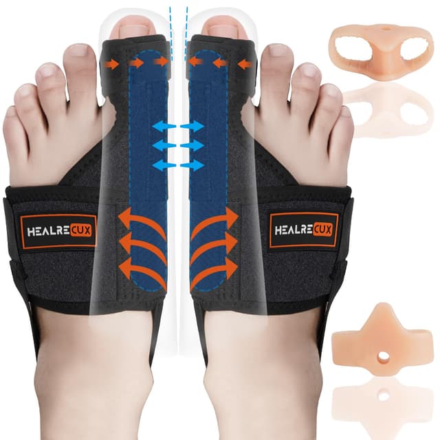 🦶🛡️ Healrecux 2x Hallux Valgus Korrektur Schiene & Zehenspreizer 🦶🧡