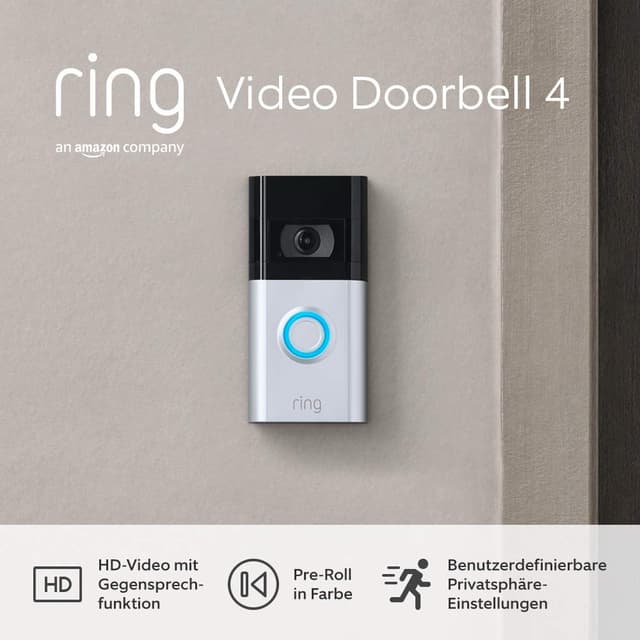 Angebot: Zertifiziert und generalüberholt Ring Video-Türklingel 4 Akku 🚪🔔