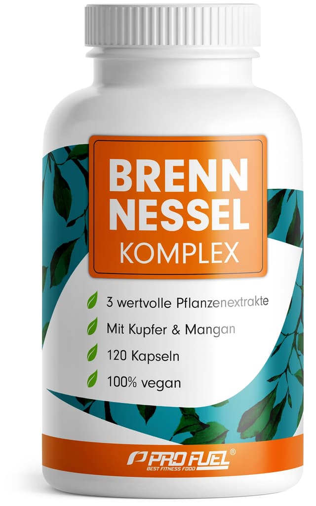 Brennesselkapseln 120x optimal hochdosiert - 800 mg Brennnessel-Extrakt - 🌱