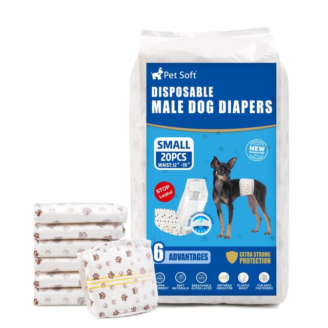 Pet Soft Einweg-Hundewindeln für Rüden 20 Stück 🐶