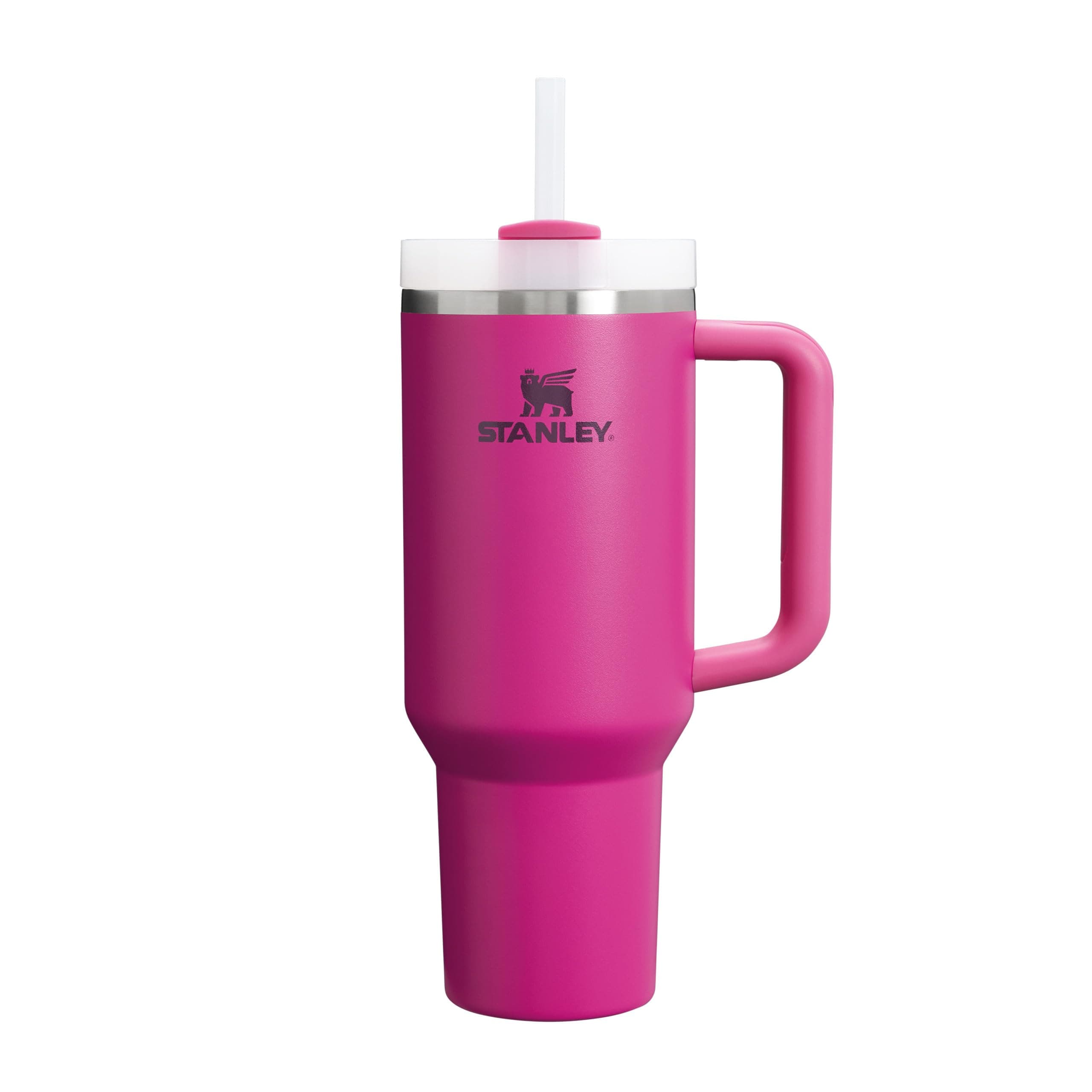 STANLEY Quencher H2.0 Flowstate Trinkflasche Mit Strohhalm 1.2L - Thermobecher Kühlt 11 Stunden - 48 Stunden Eisgekühlt - Spülmaschinenfest - Thermosflasche BPA Frei - Edelstahl Trinkbecher Fuchsia 🥤