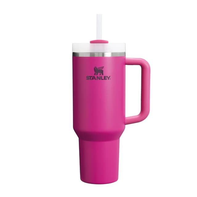 STANLEY Quencher H2.0 Flowstate Trinkflasche Mit Strohhalm 1.2L - Thermobecher Kühlt 11 Stunden - 48 Stunden Eisgekühlt - Spülmaschinenfest - Thermosflasche BPA Frei - Edelstahl Trinkbecher Fuchsia 🥤