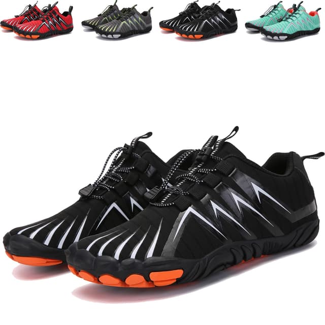 FOGOIN Feldluft Barfußschuhe Damen Herren Walkingschuhe Expert Pro - Gesunde & Bequeme Barfußschuhe für Rock & Pure Movement 38 EU Bschwarz 🌿💦
