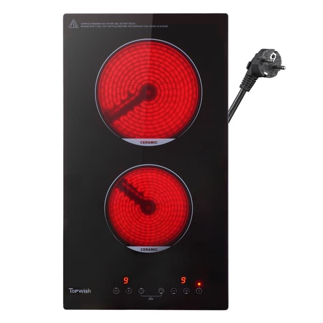 Topwish Glaskeramikkochfeld, 2 Zonen Keramikkochfeld - Sonderangebot!