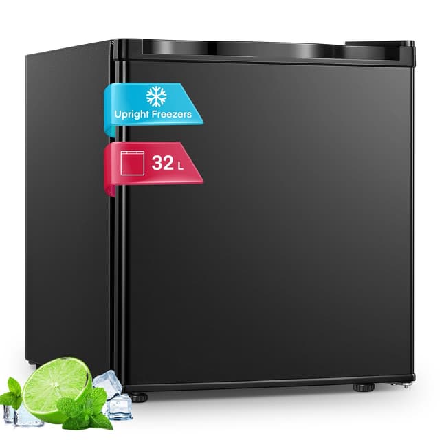🌟 Super Angebot! FOHERE Mini Gefrierschrank 32L -22°C Klein Kompakt Leise 43db Gefrierbox