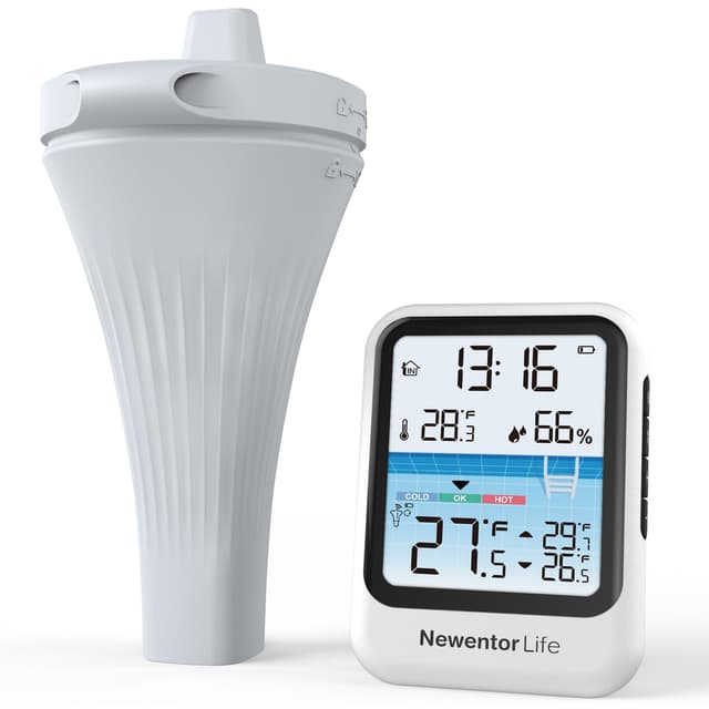 Pool Thermometer Schwimmend - Modernes Poolthermometer mit Vakuum-Display 🌡️🏊‍♂️