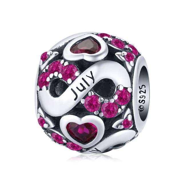 925 Sterling Silber Geburtsstein Charms Anhänger für Pandora Charme Armband Schmuck Juli Geburtsstein