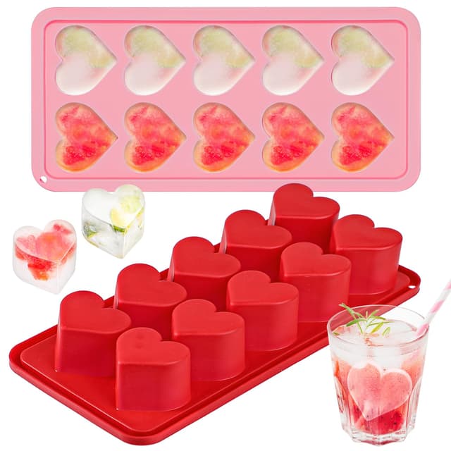 🌹 Webake Eiswürfelform Herz Silikonform 2 Stück 🍫