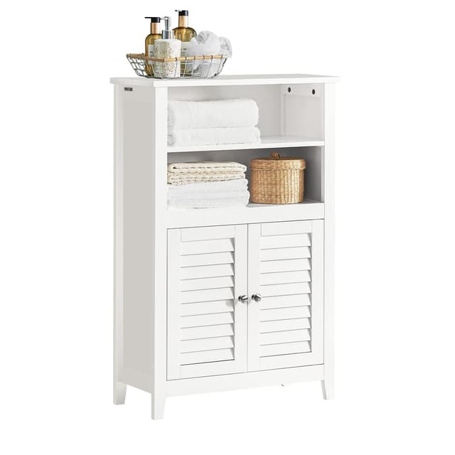 🌟 SoBuy Badschrank Badkommode mit Ablagen und Türen - Weiß, 60 x 90 x 26 cm 🚪🧴