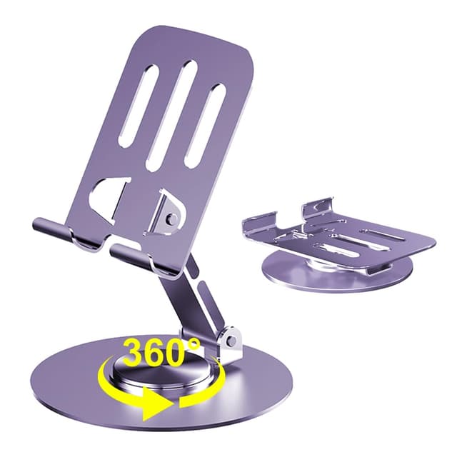 📱🔥 GOZOPO Faltbarer Telefonständer - Verstellbarer Handyhalter für den Schreibtisch (Lila) - Nur 5.59€!