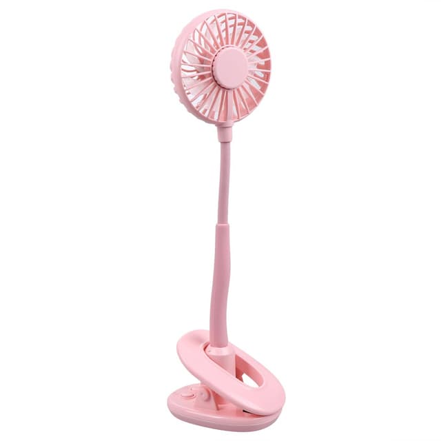 🌸 Ciieeo Multifunktionaler USB Aroma Ventilator mit LED Leselampe und Klemme - Rosa