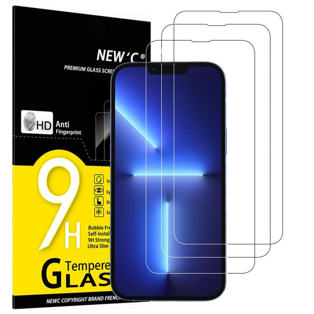 📱 NEW'C 3 Stück für iPhone 13 Pro Max, iPhone 14 Plus - Panzerglas (6,7 Zoll) 📲