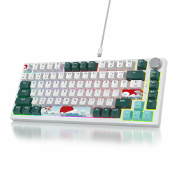 SOLIDEE Verkabelte Mechanische Gaming Tastatur 75% | 82 Forest/Red Switch