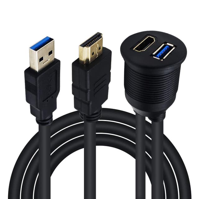🔌🔋 Duttek USB & HDMI Panel Flush Mount Kabel 2M/6.56FT - Deal des Tages!